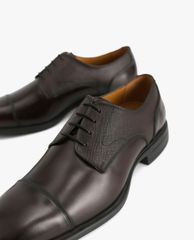 PEDRO - Giày tây nam da buộc dây thời trang Textured