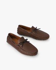 PEDRO - Giày lười nam mũi tròn da Bow Detailed