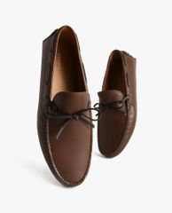 PEDRO - Giày lười nam mũi tròn da Bow Detailed