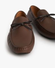 PEDRO - Giày lười nam mũi tròn da Bow Detailed