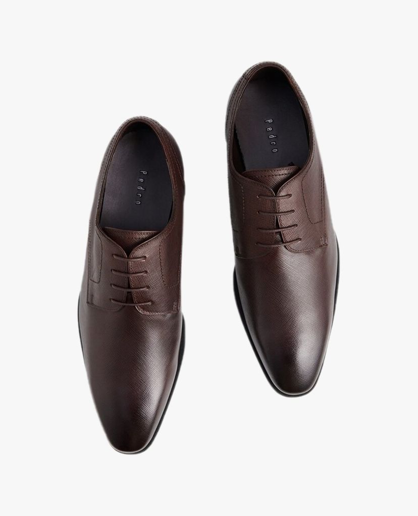 PEDRO - Giày tây nam thắt dây Embossed Leather