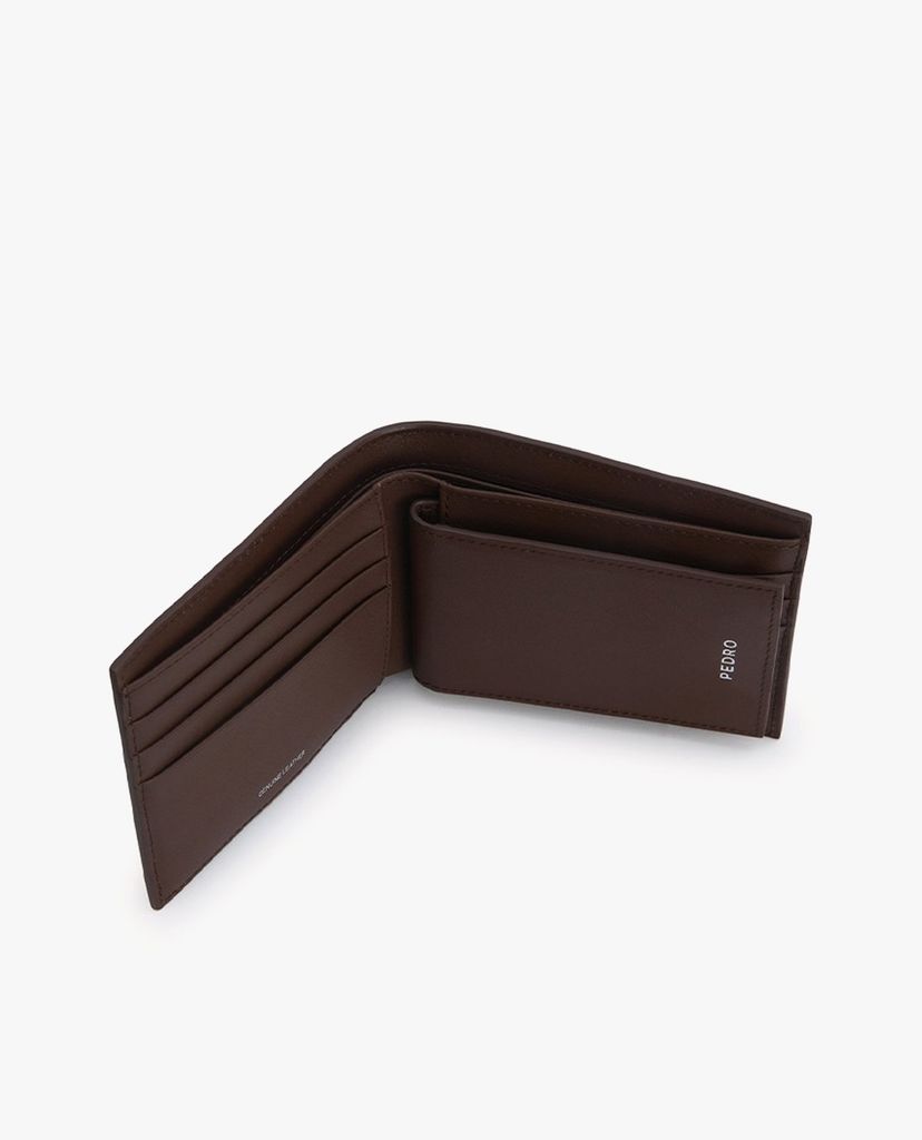 PEDRO - Ví nam da gập đôi Abstract Quilted Bi Fold