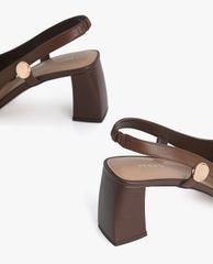 PEDRO - Giày cao gót đế vuông Leather Slingback