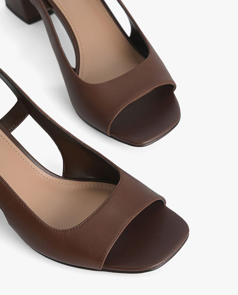 PEDRO - Giày cao gót đế vuông Leather Slingback