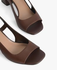 PEDRO - Giày cao gót đế vuông Leather Slingback