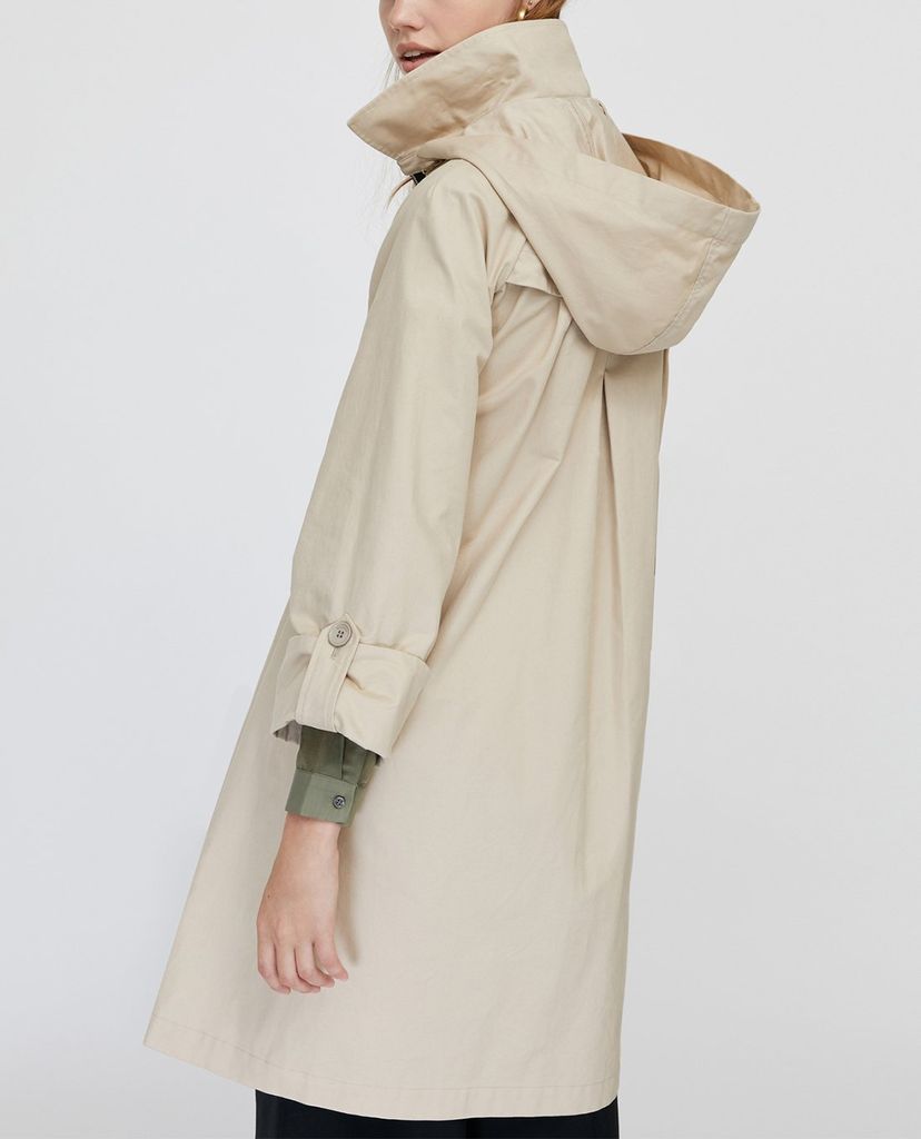 MAX&Co. - Áo măng tô nữ phối thắt lưng Cotton Twill