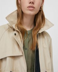 MAX&Co. - Áo măng tô nữ phối thắt lưng Cotton Twill