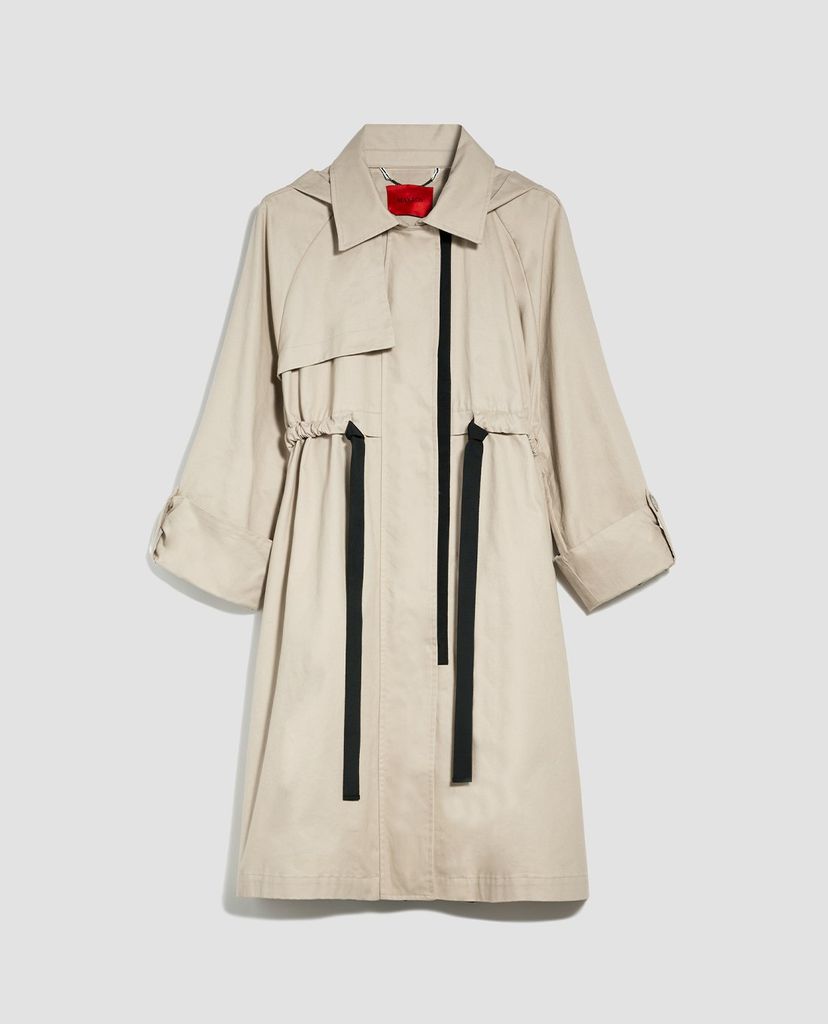 MAX&Co. - Áo măng tô nữ phối thắt lưng Cotton Twill
