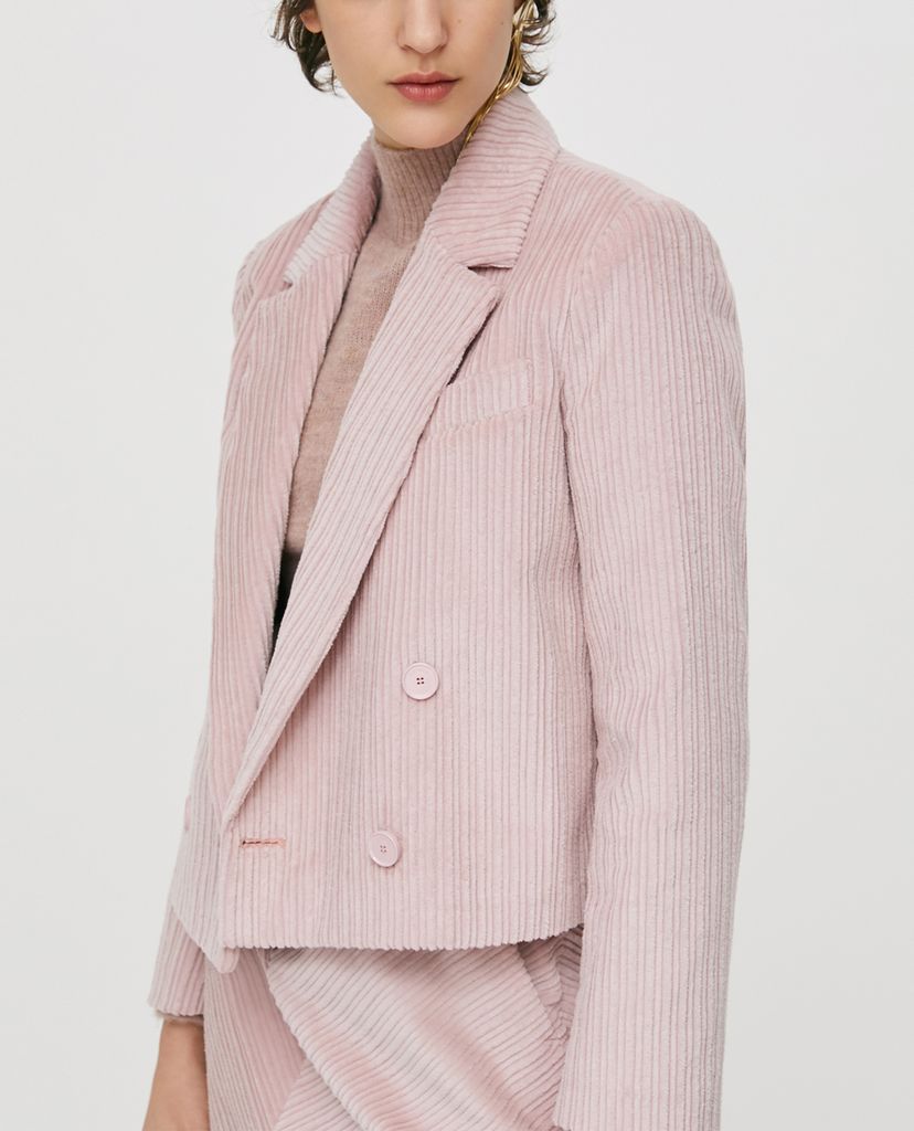 MAX&Co. - Áo blazer nữ phom ngắn Cropped Corduroy