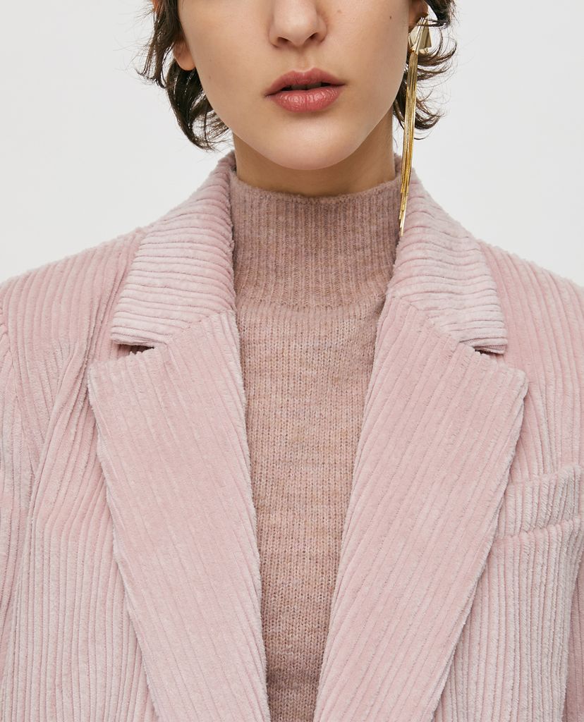 MAX&Co. - Áo blazer nữ phom ngắn Cropped Corduroy