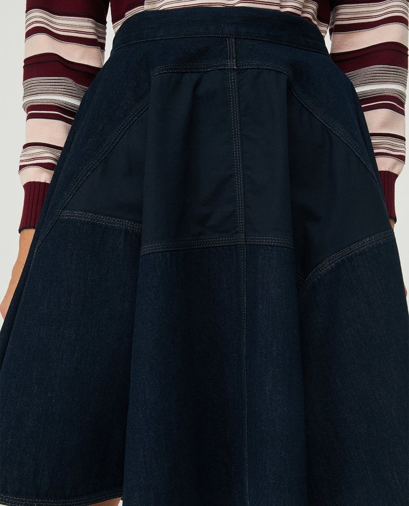 MAX&Co. - Chân váy xòe Denim and Gabardine Circular