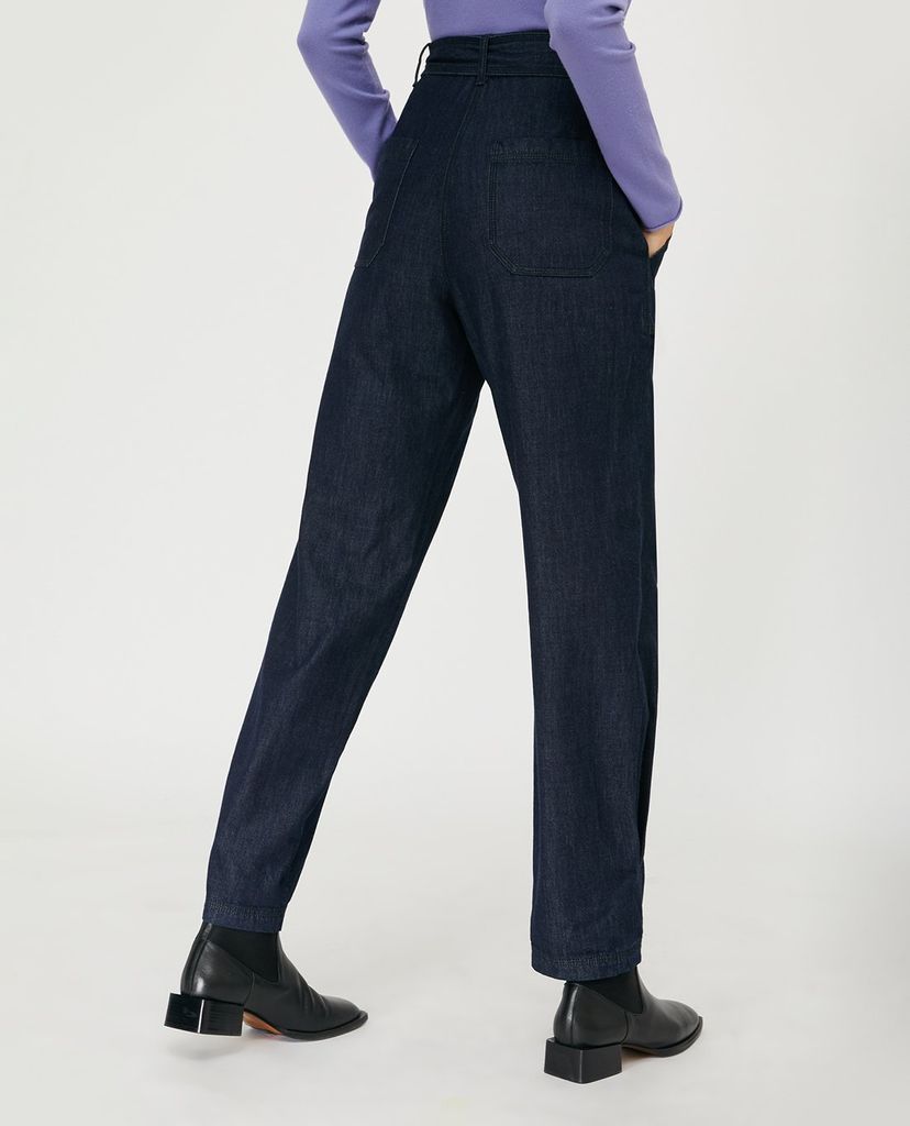 MAX&Co. Quần jeans nữ phối thắt lưng Parachute Cargo