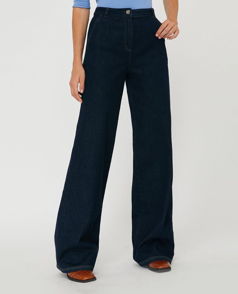 MAX&Co. - Quần jeans nữ ống rộng Palazzo