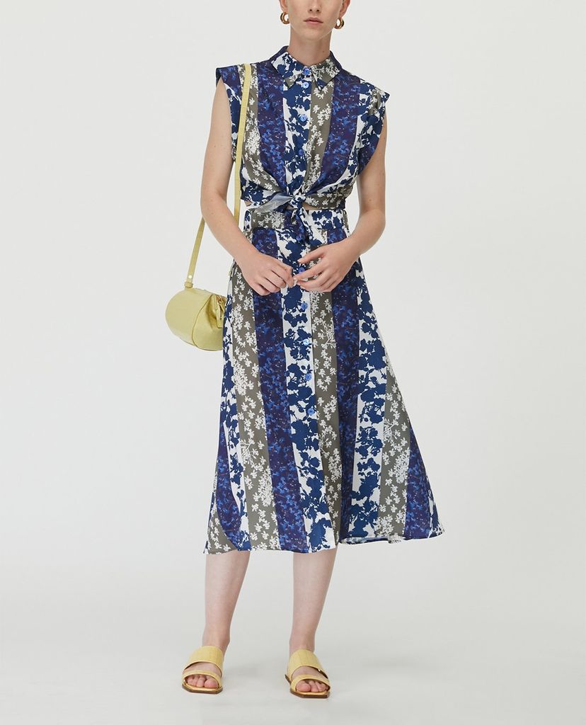 MAX&Co. - Đầm midi cổ bẻ sát nách Convertible Twill