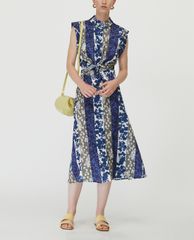 MAX&Co. - Đầm midi cổ bẻ sát nách Convertible Twill