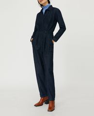 MAX&Co. - Jumpsuit nữ tay dài cổ bẻ Denim