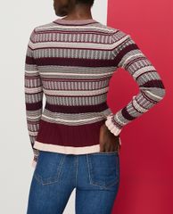 MAX&Co. - Áo len nữ tay dài cổ tròn Ribbed Jacquard