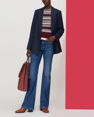 MAX&Co. - Áo len nữ tay dài cổ tròn Ribbed Jacquard