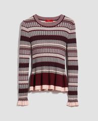 MAX&Co. - Áo len nữ tay dài cổ tròn Ribbed Jacquard