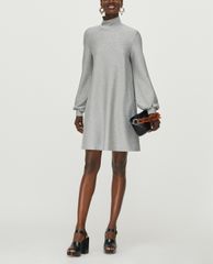 MAX&Co. - Đầm mini phom suông cổ cao tay dài Jersey Lamé