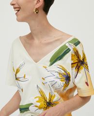 MAX&Co. - Áo thun nữ tay ngắn cổ V Embroidery And Print