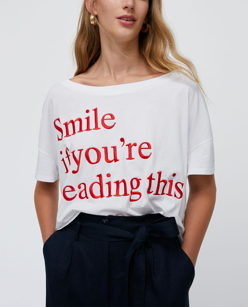 MAX&Co. - Áo thun nữ tay ngắn With Embroidered Graphic