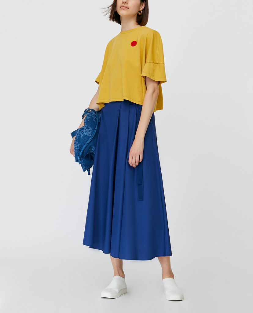 MAX&Co. - Áo thun nữ croptop cổ tròn ngắn tay Dot Appliqué