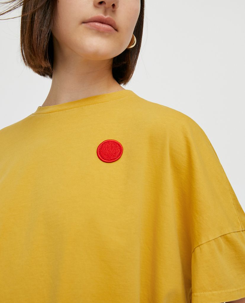 MAX&Co. - Áo thun nữ croptop cổ tròn ngắn tay Dot Appliqué