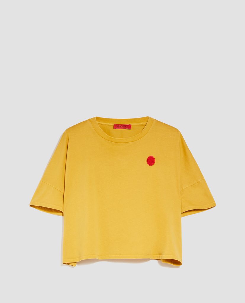 MAX&Co. - Áo thun nữ croptop cổ tròn ngắn tay Dot Appliqué