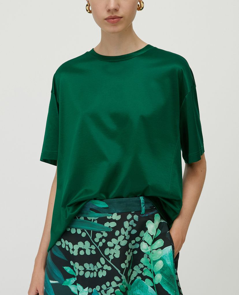 MAX&Co. - Áo thun nữ tay ngắn cổ tròn Glossy Jersey
