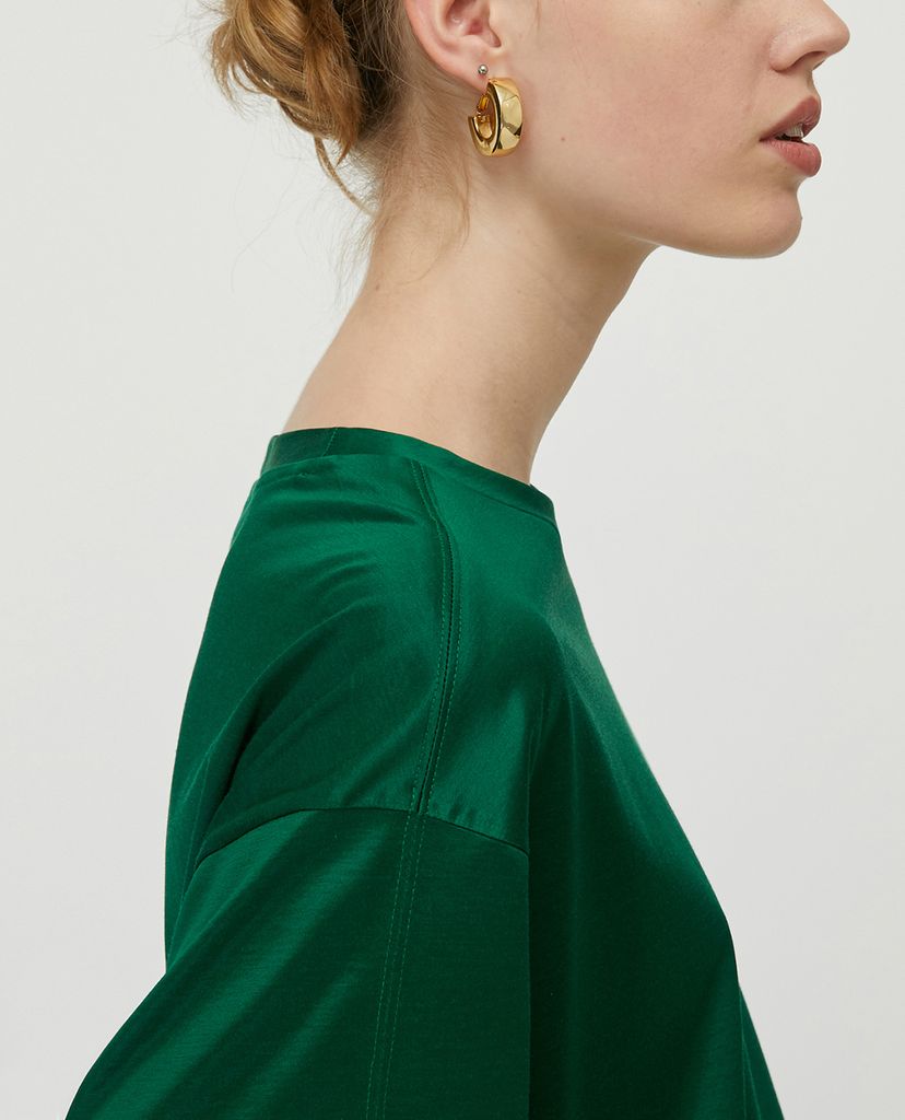 MAX&Co. - Áo thun nữ tay ngắn cổ tròn Glossy Jersey