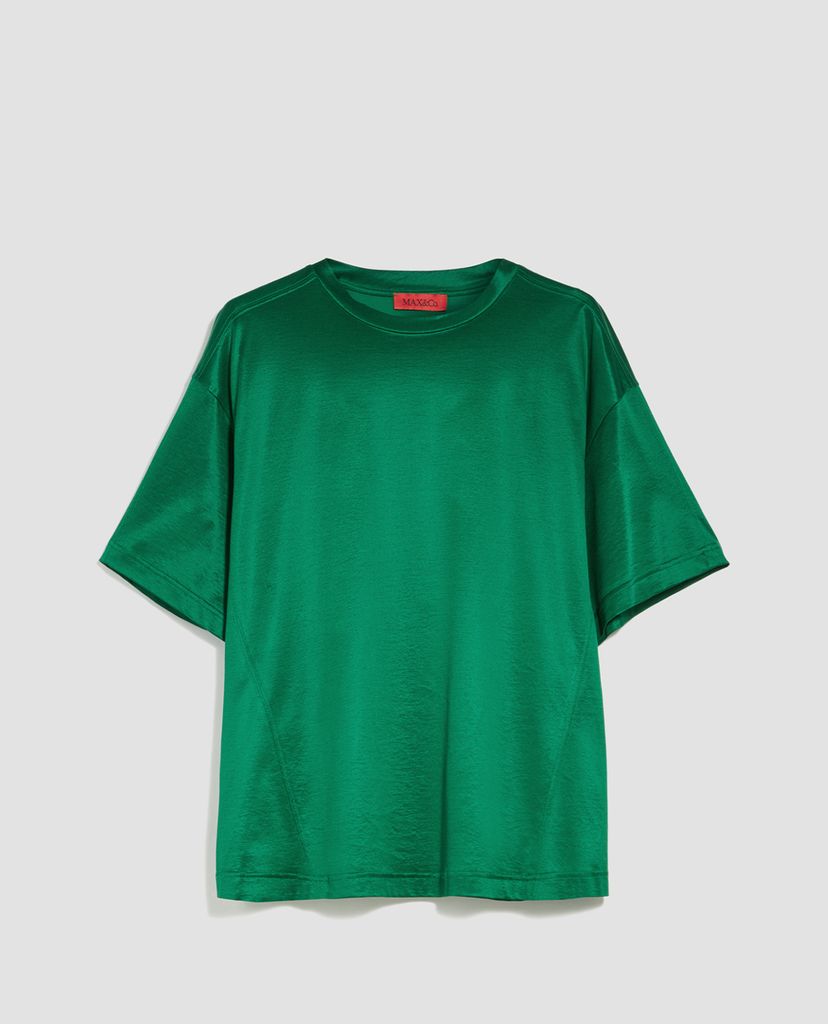 MAX&Co. - Áo thun nữ tay ngắn cổ tròn Glossy Jersey