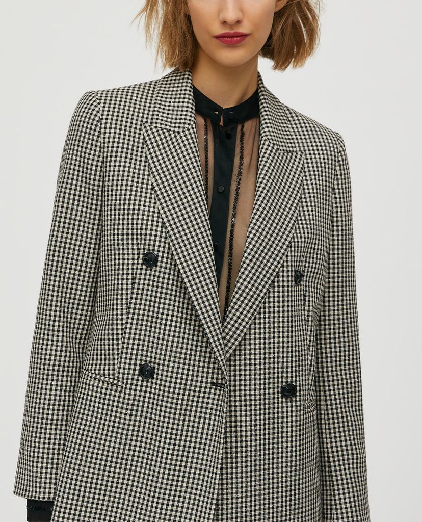 MAX&Co. - Áo blazer nữ tay dài phối nút cài Micro Sequins