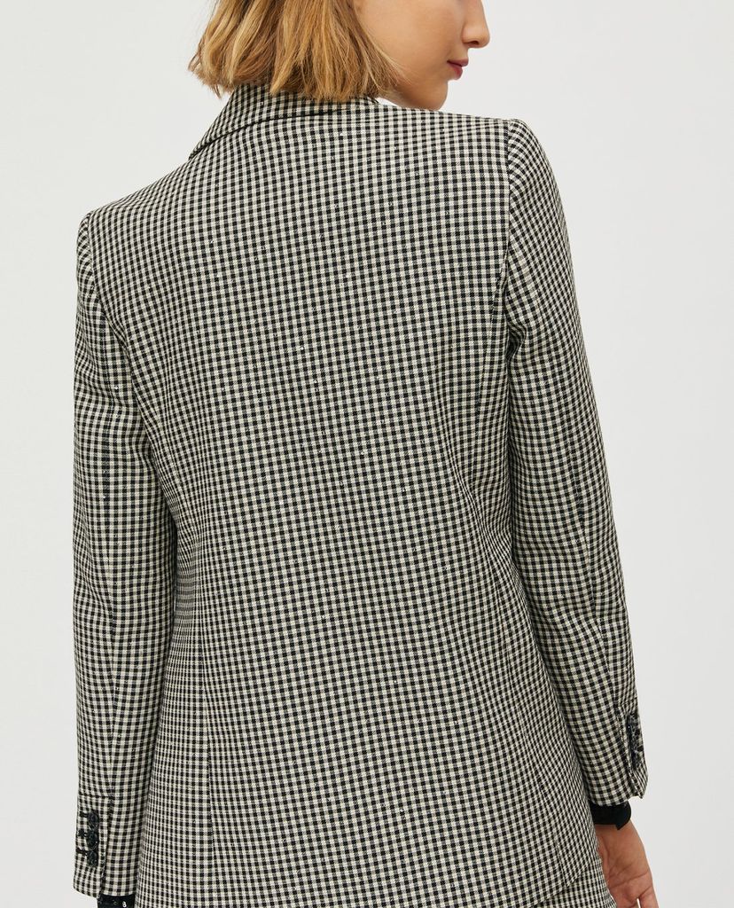 MAX&Co. - Áo blazer nữ tay dài phối nút cài Micro Sequins