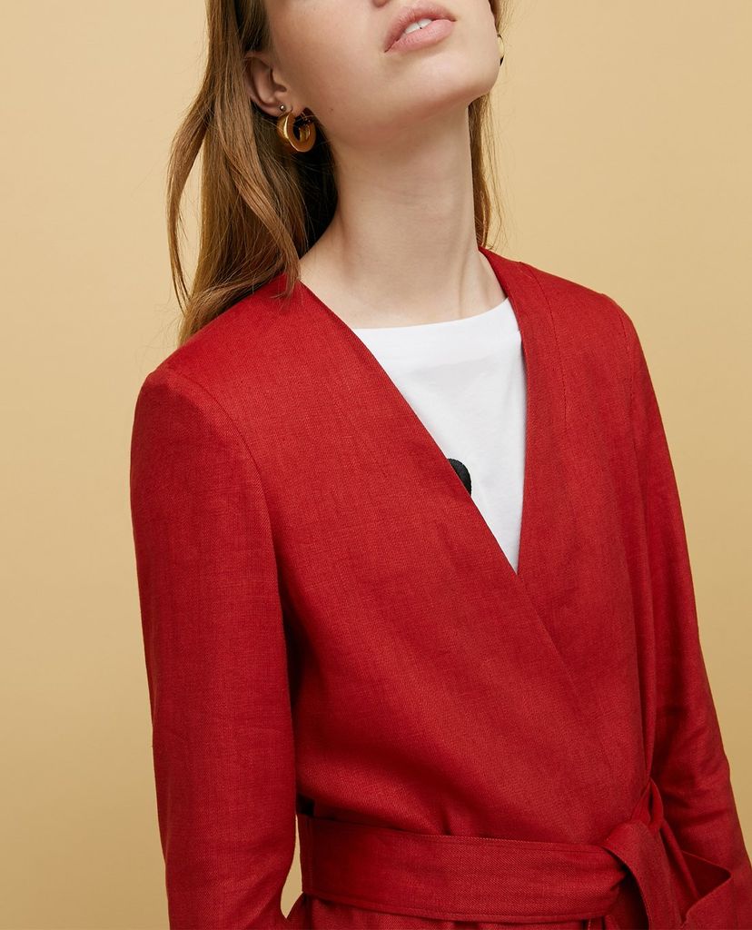 MAX&Co. - Áo blazer nữ tay dài Linen Twill