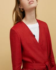 MAX&Co. - Áo blazer nữ tay dài Linen Twill