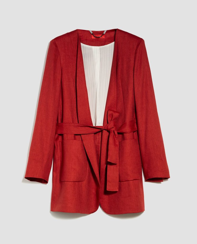 MAX&Co. - Áo blazer nữ tay dài Linen Twill