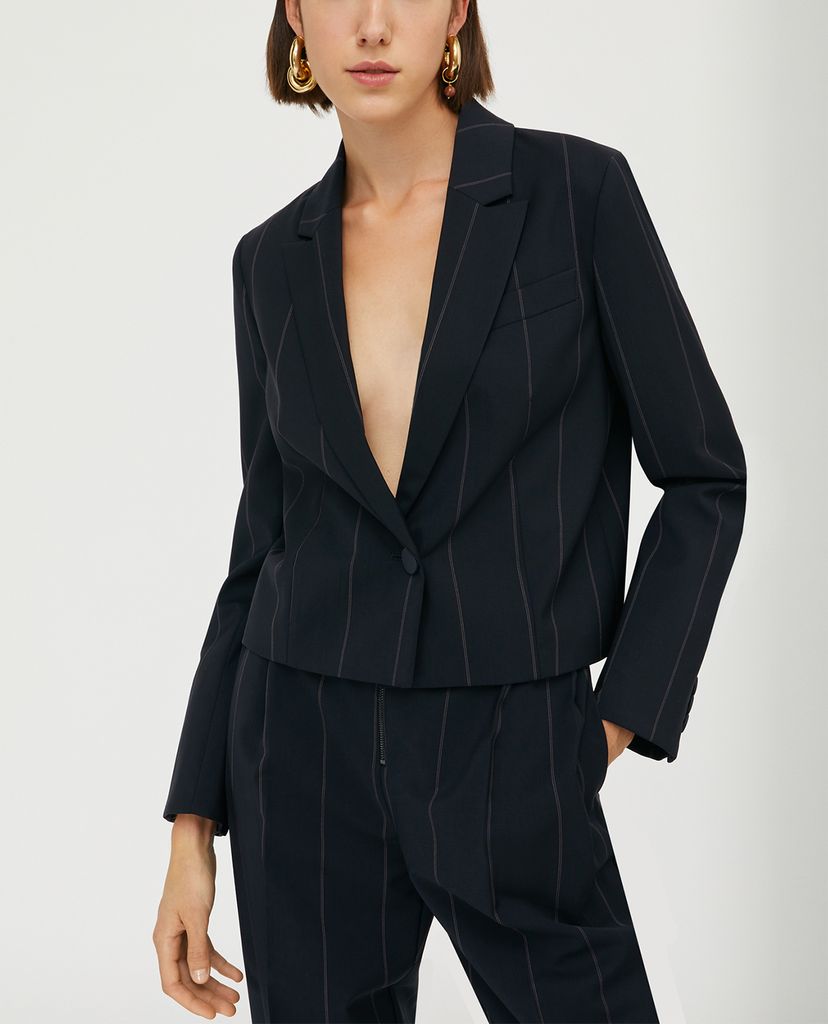 MAX&Co. - Áo blazer nữ tay dài phom ngắn Wool