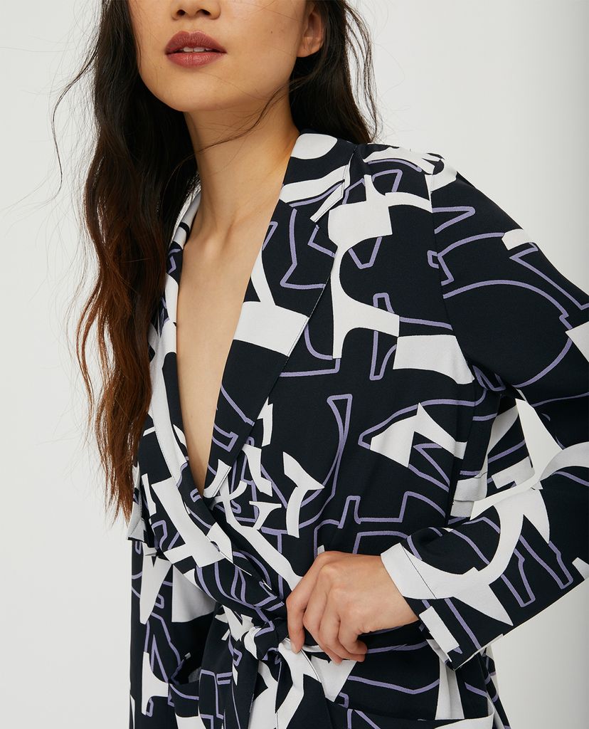 MAX&Co. - Áo blazer nữ tay dài phối thắt lưng Lettering Print