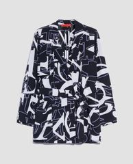 MAX&Co. - Áo blazer nữ tay dài phối thắt lưng Lettering Print
