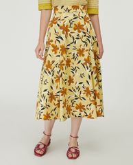 MAX&Co. - Chân váy midi xếp li Cotton Satin