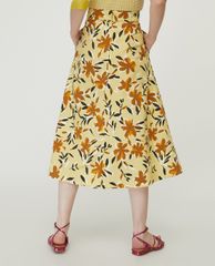 MAX&Co. - Chân váy midi xếp li Cotton Satin