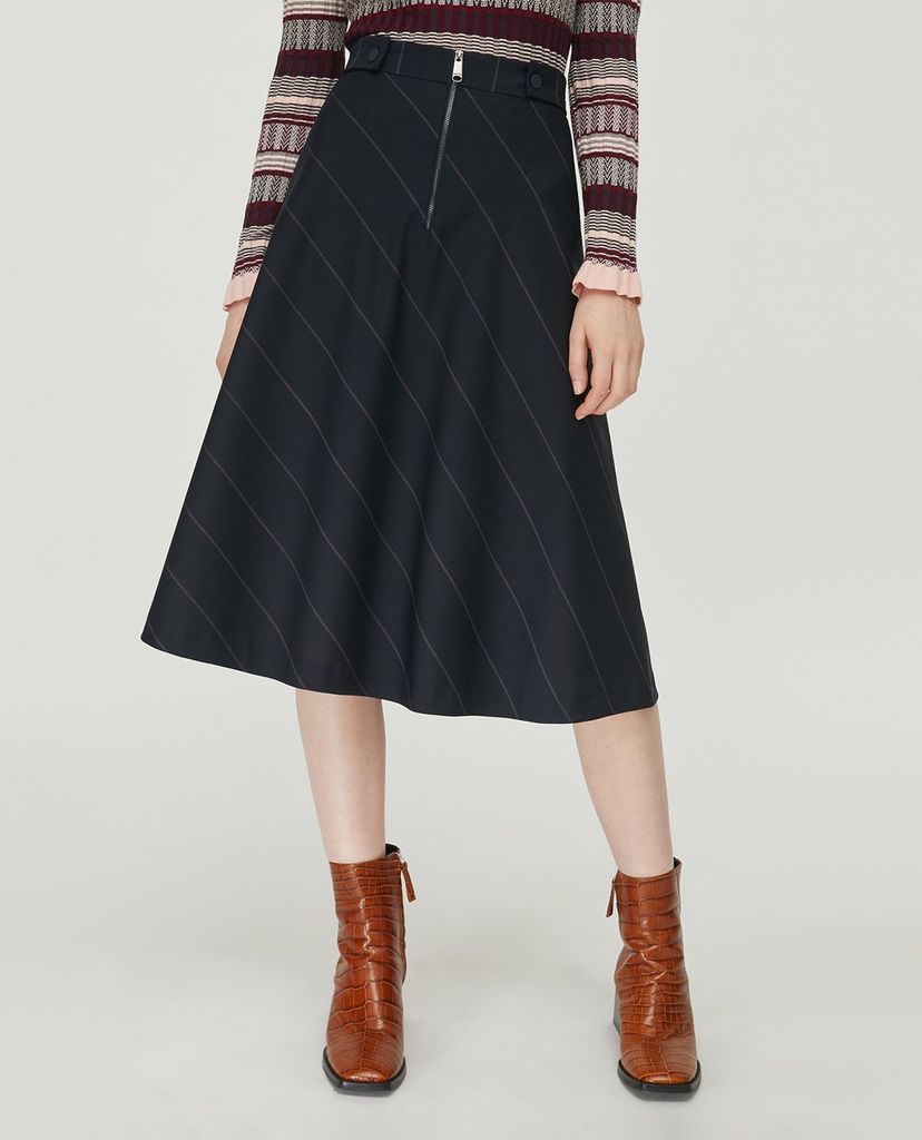 MAX&Co. - Chân váy midi phối zip Cool Wool