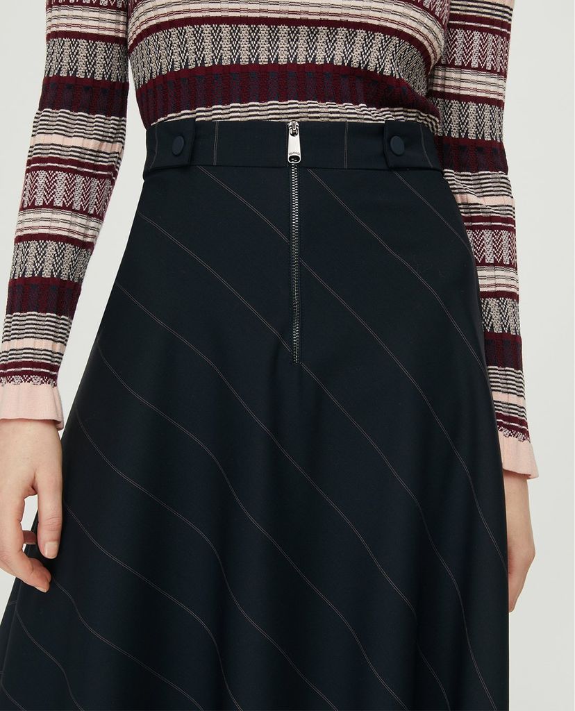 MAX&Co. - Chân váy midi phối zip Cool Wool