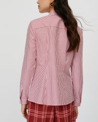 MAX&Co. - Áo sơ mi nữ tay dài kẻ sọc Poplin Slim Fit