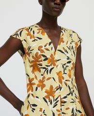 MAX&Co. - Đầm mini nữ cổ V ngắn tay Cotton Satin