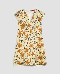 MAX&Co. - Đầm mini nữ cổ V ngắn tay Cotton Satin