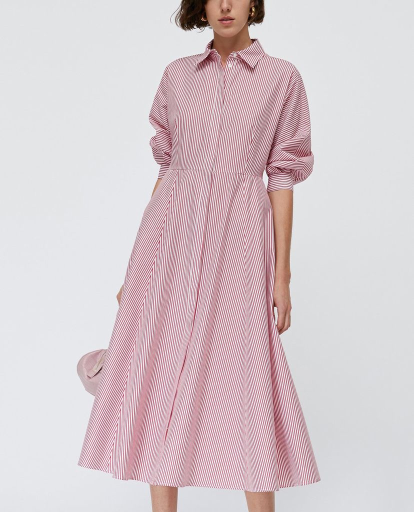 MAX&Co. - Đầm midi cổ V Cotton Poplin