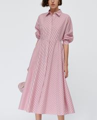 MAX&Co. - Đầm midi cổ V Cotton Poplin