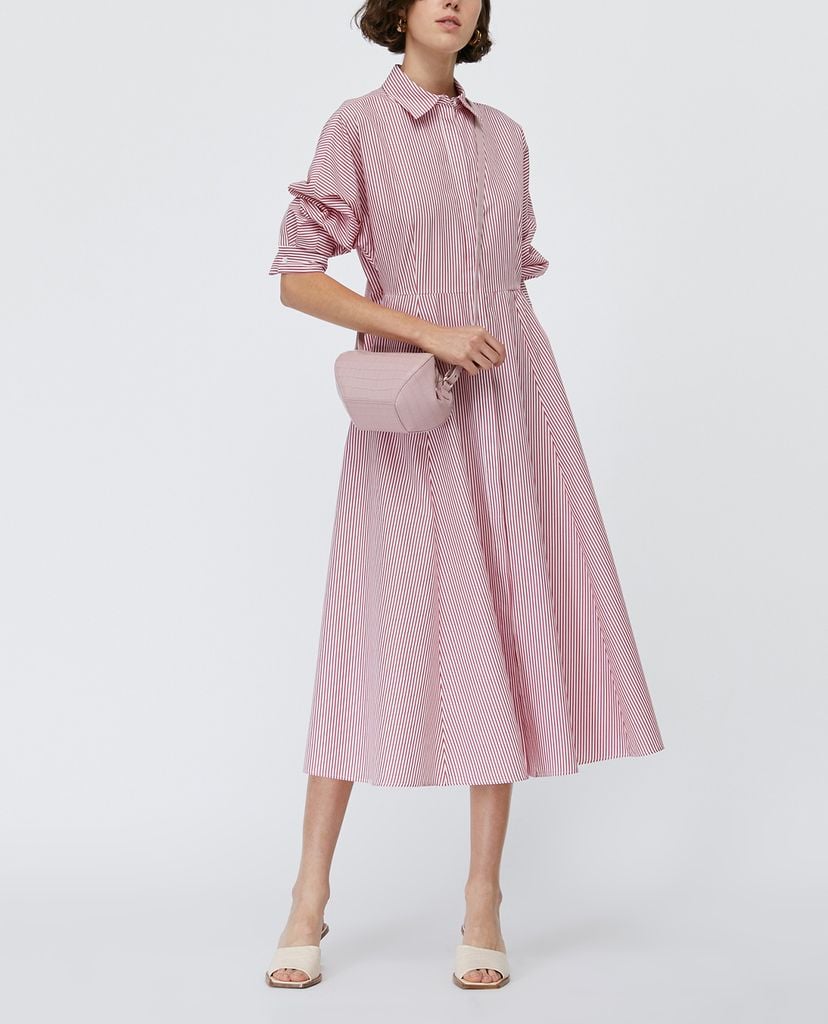 MAX&Co. - Đầm midi cổ V Cotton Poplin